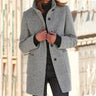 Faustine | Pink Cream Camel Brown Wool Coat with Hood