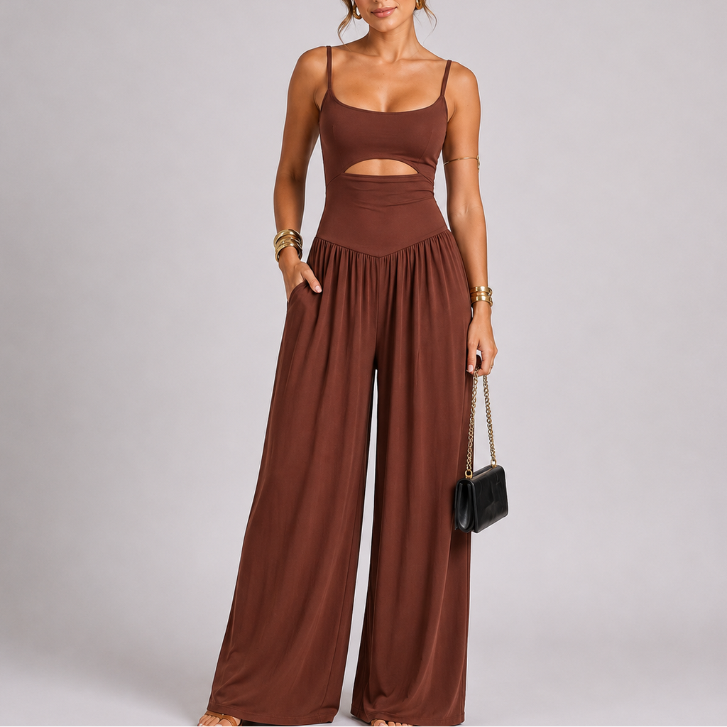 Sabine | Wide Leg Jumpsuit Casual Cut Out Tie Back