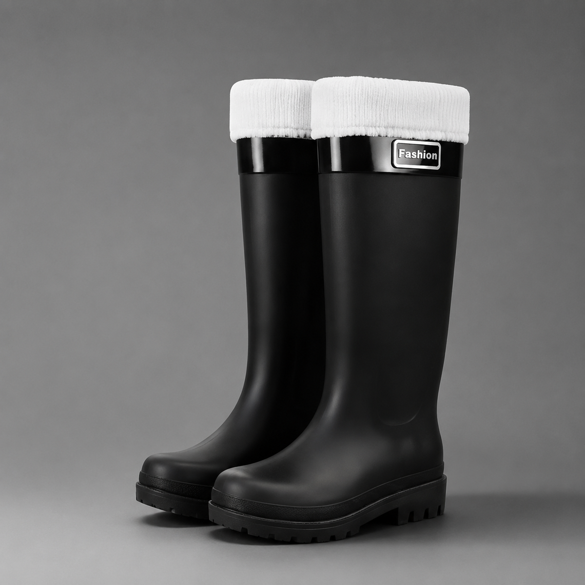 Henriette | Warm Waterproof Winter Snow Boots Fleece Lined — Black Cotton