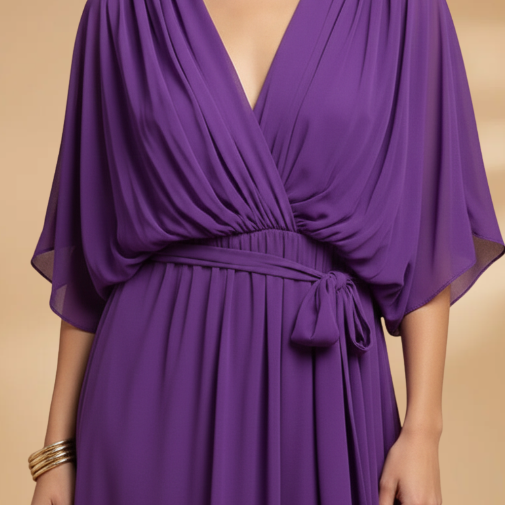 Marguerite | Chiffon V-Neck Summer Wedding Guest Dress