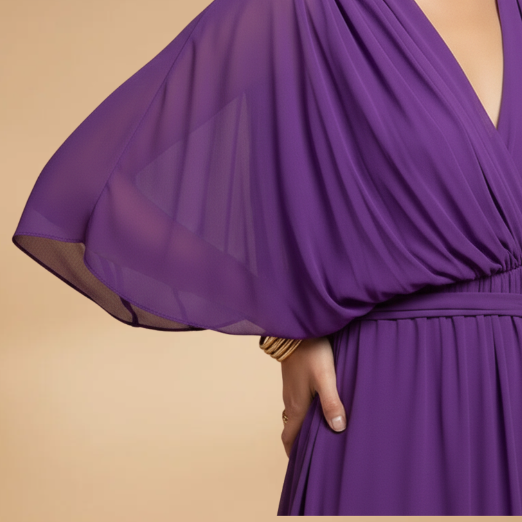 Marguerite | Chiffon V-Neck Summer Wedding Guest Dress