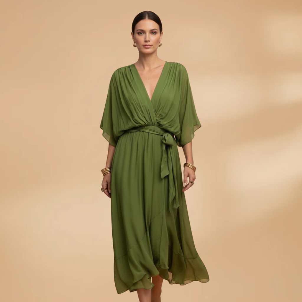 Marguerite | Chiffon V-Neck Summer Wedding Guest Dress