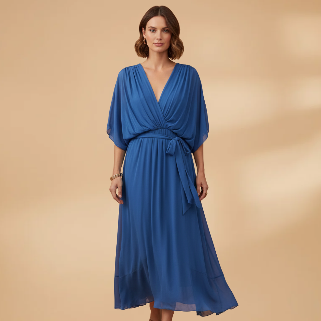 Marguerite | Chiffon V-Neck Summer Wedding Guest Dress