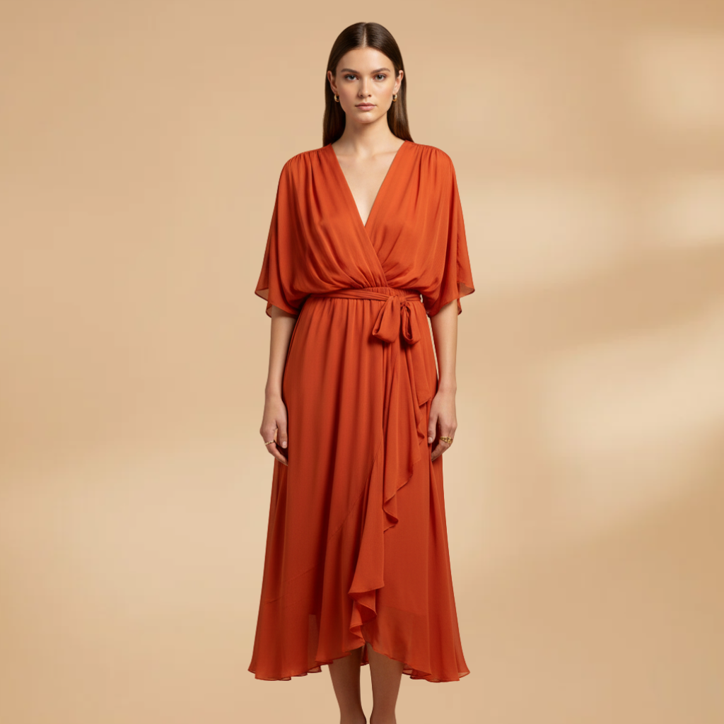 Marguerite | Chiffon V-Neck Summer Wedding Guest Dress