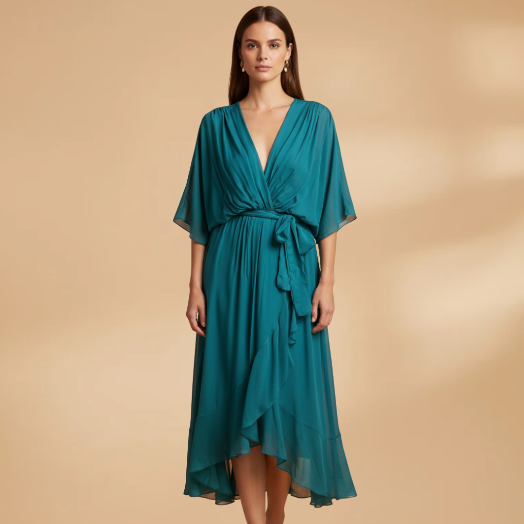 Marguerite | Chiffon V-Neck Summer Wedding Guest Dress
