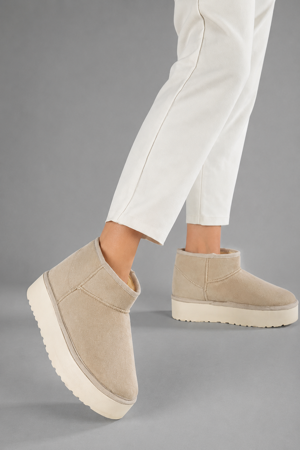 Flavie | Warm Fur Lined Platform Winter Snow Boots