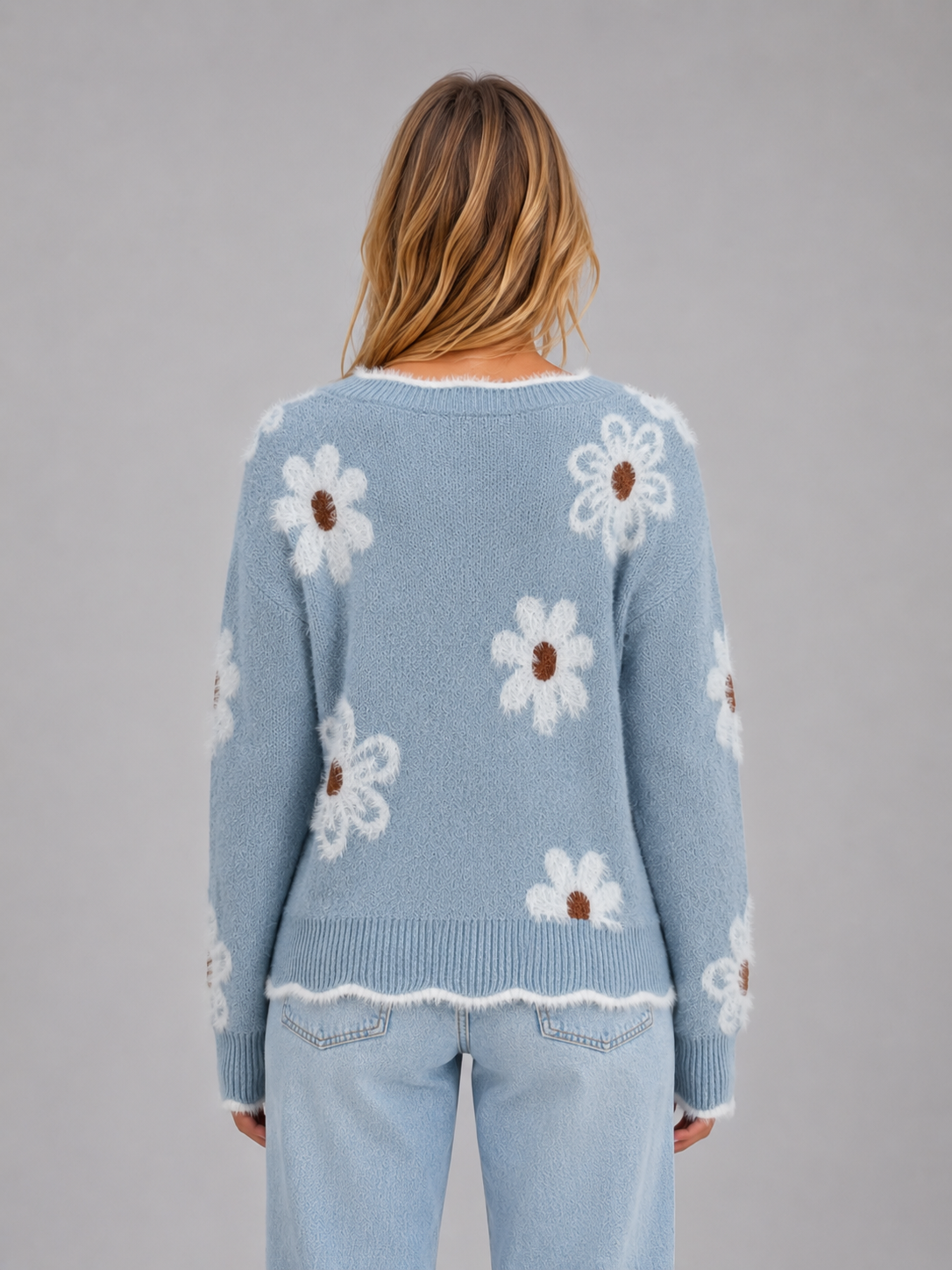 Agathe | Cashmere Wool V Neck Knit Sweater Jumper