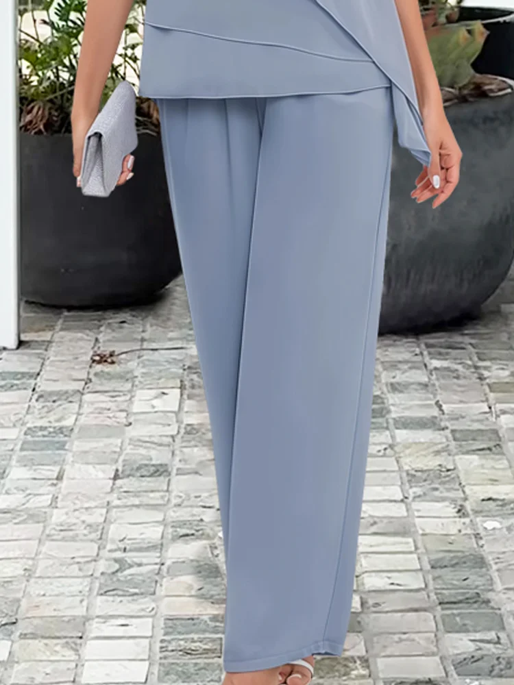 Thalia | Elegant Navy Two-Piece Office Attire For Women