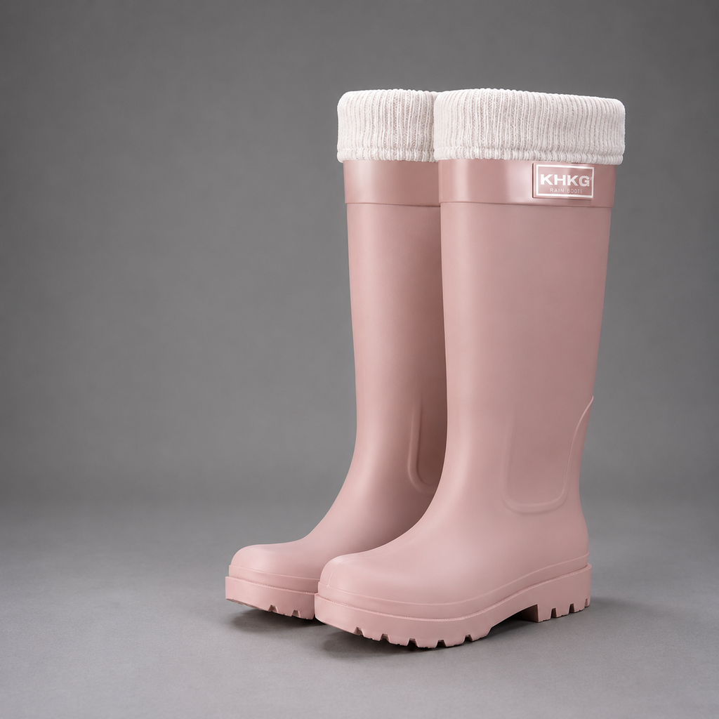 Henriette | Warm Waterproof Winter Snow Boots Fleece Lined — Khaki Cotton
