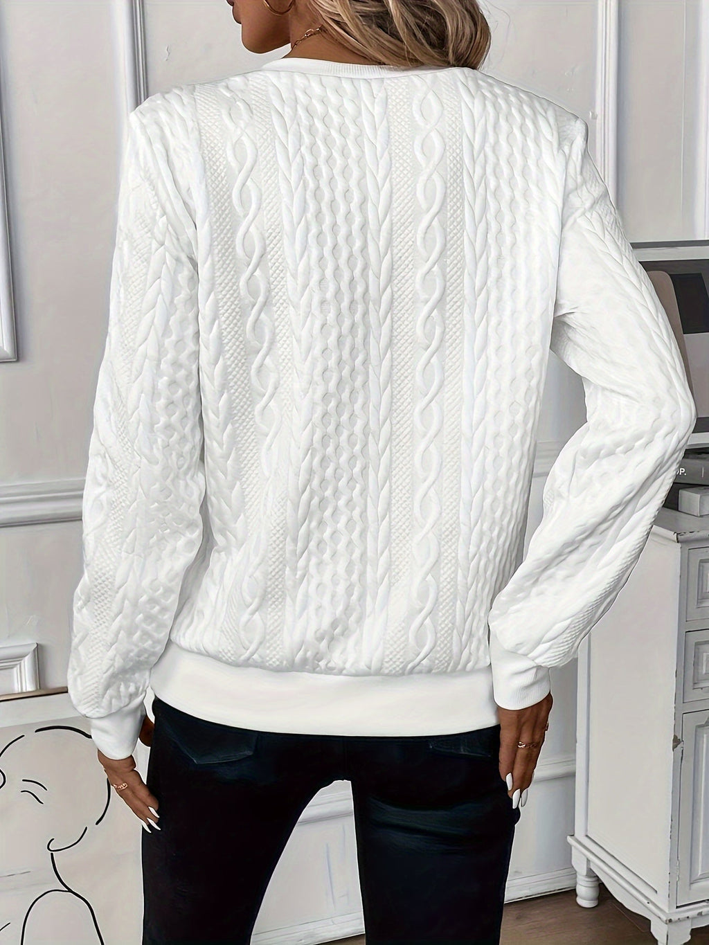 Hermione | Cable Knit Half Zip Chunky Knitted Sweater