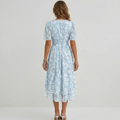 Elodie | Floral Wrap Tiered Midi Wedding Guest Dresses