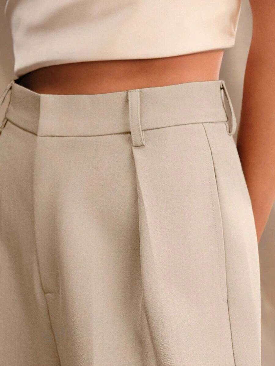Coralie | High Waisted Wide Leg Tailored Trousers for Women