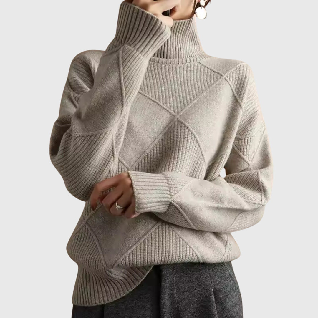Oriane | Women's Turtleneck Sweater Dress for Layering & Work