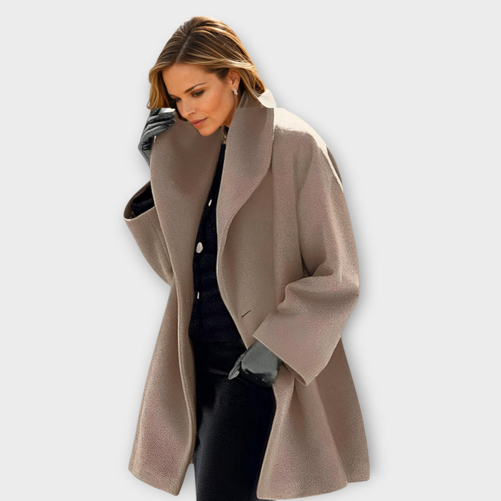 Francesca | Long Oversized Winter Coat Plus Size Jackets Women — Khaki