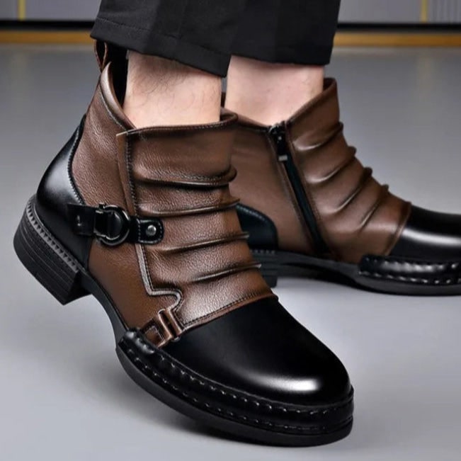 Beatrix | Black Strappy Closed Toe Ankle Strap Heels