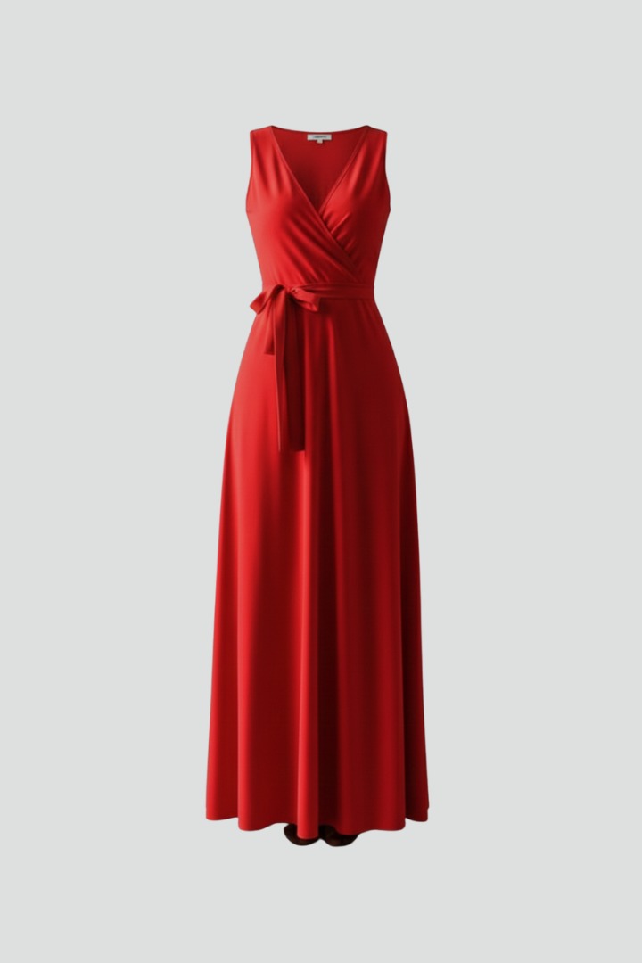 Eloise | Satin Wrap Winter Wedding Guest Dresses Maxi
