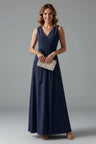 Eloise | Satin Wrap Winter Wedding Guest Dresses Maxi
