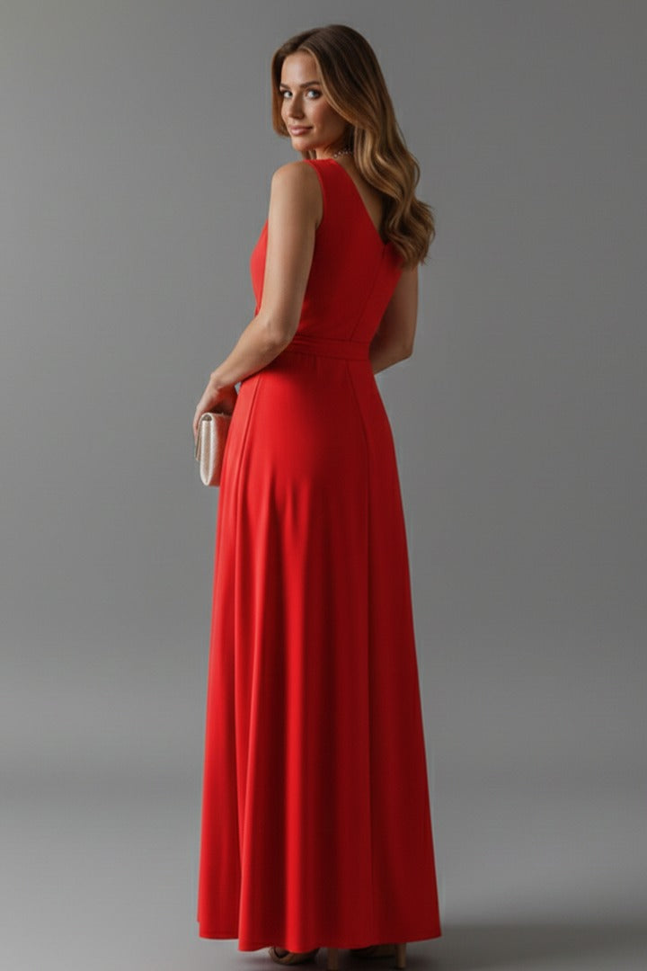 Eloise | Satin Wrap Winter Wedding Guest Dresses Maxi
