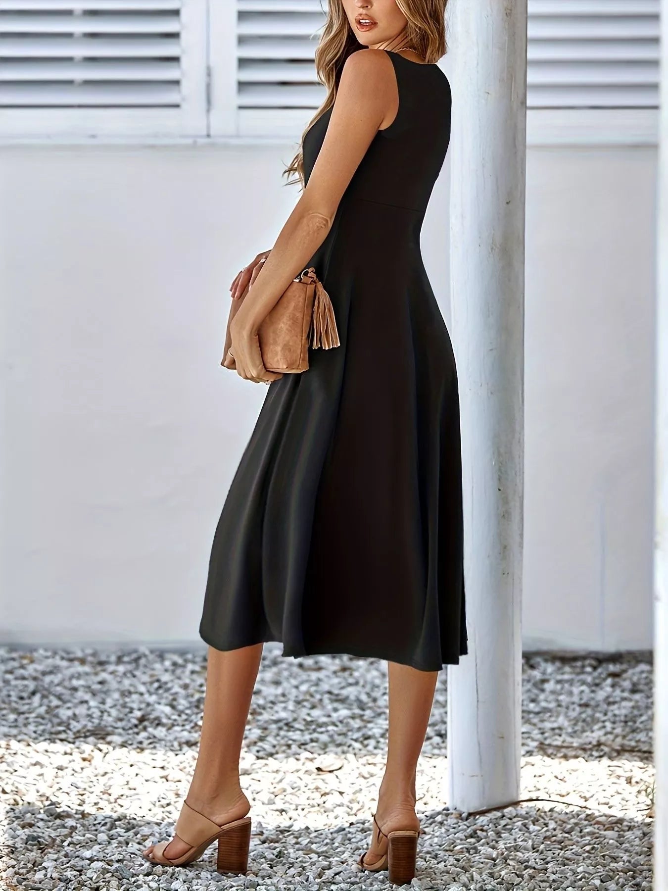 Liliana | Long Sleeve Midi Dress Classic A-Line Silhouette