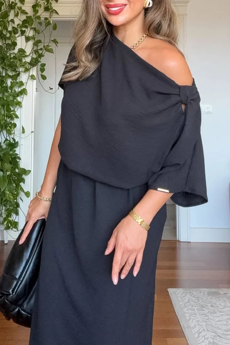 Mirabelle | Asymmetrical One-Shoulder Maxi Dress