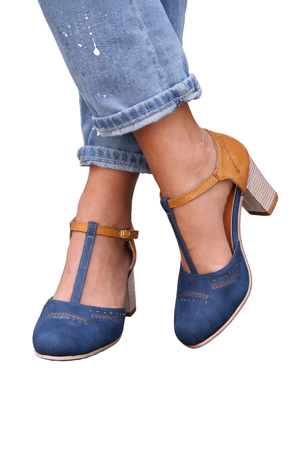 Capucine | Comfortable Work Heels Block Sandals For Women