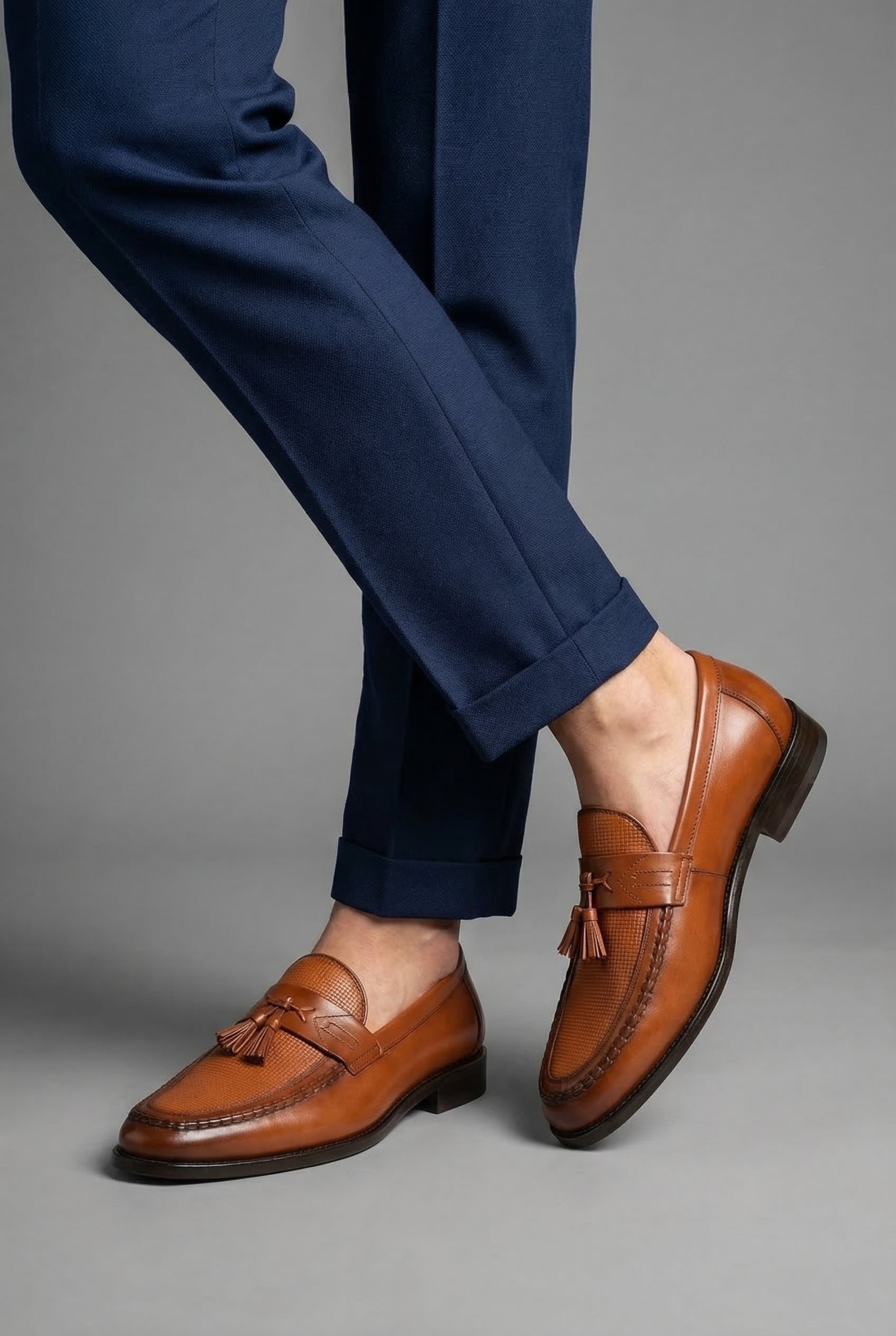 Bastian | Woven Tassel Slip On Loafers Smart Casual Footwear