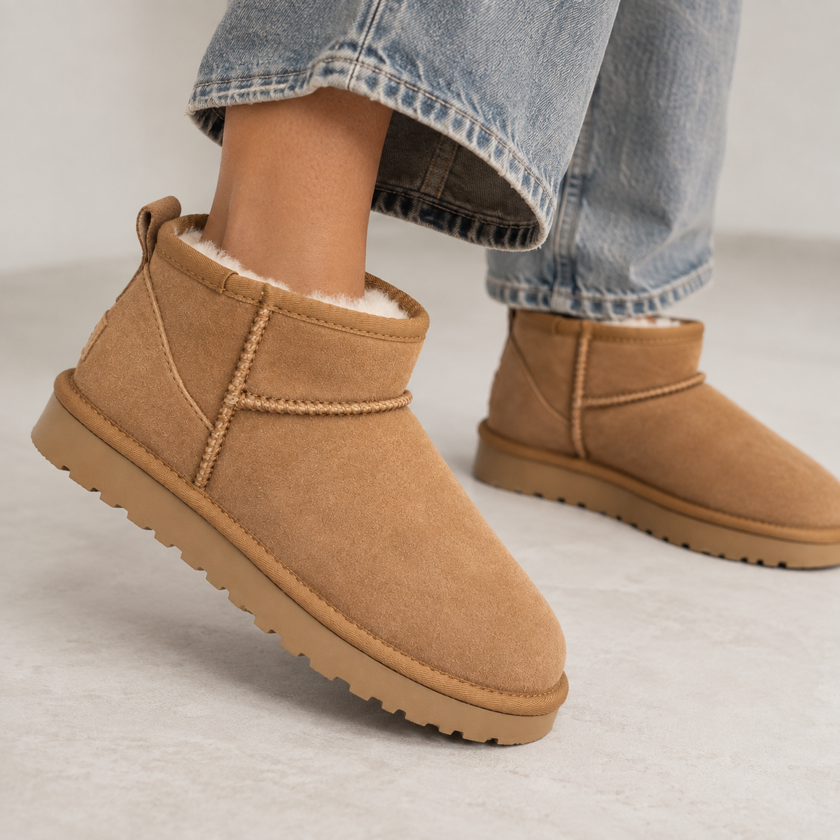 Tamsin | Flat Black Leather Ankle Boots For Winter