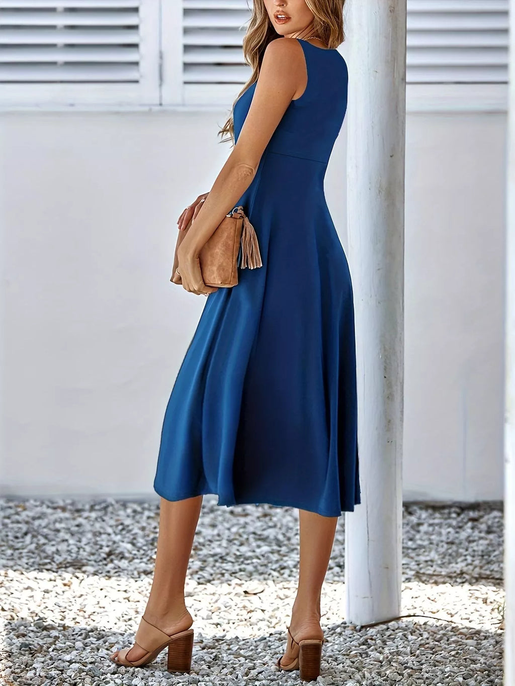 Liliana | Long Sleeve Midi Dress Classic A-Line Silhouette