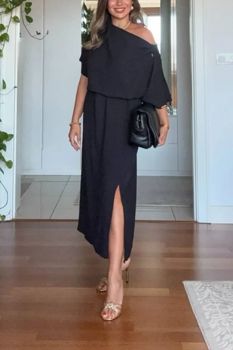 Mirabelle | Asymmetrical One-Shoulder Maxi Dress