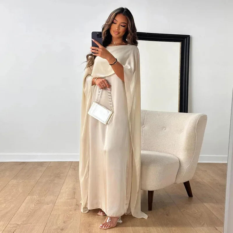 Georgiana | Lace Long Sleeve Maxi Winter Wedding Guest Dress — White