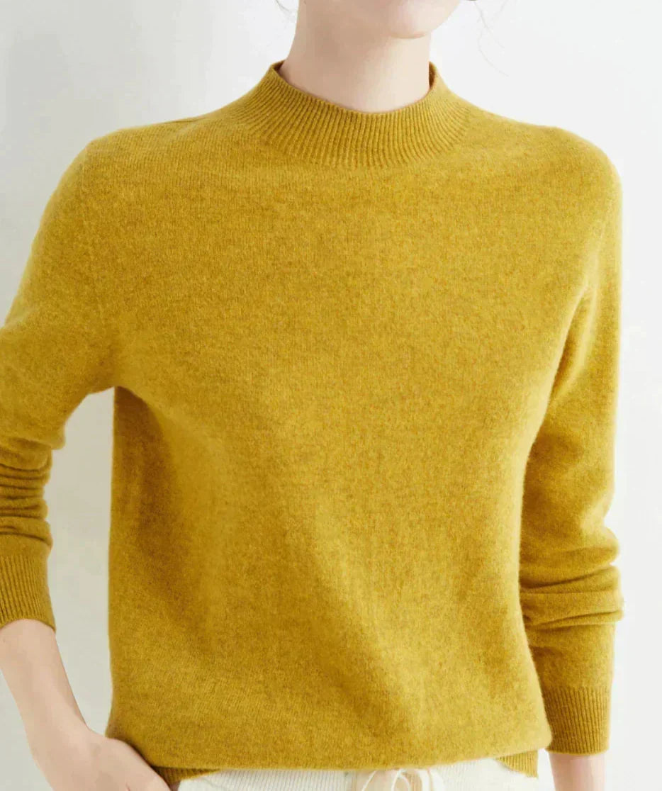 Quintessa | Cream Cashmere Wool Sweater Jumper — Yellow