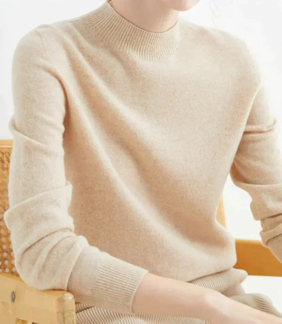Quintessa | Cream Cashmere Wool Sweater Jumper — Beige