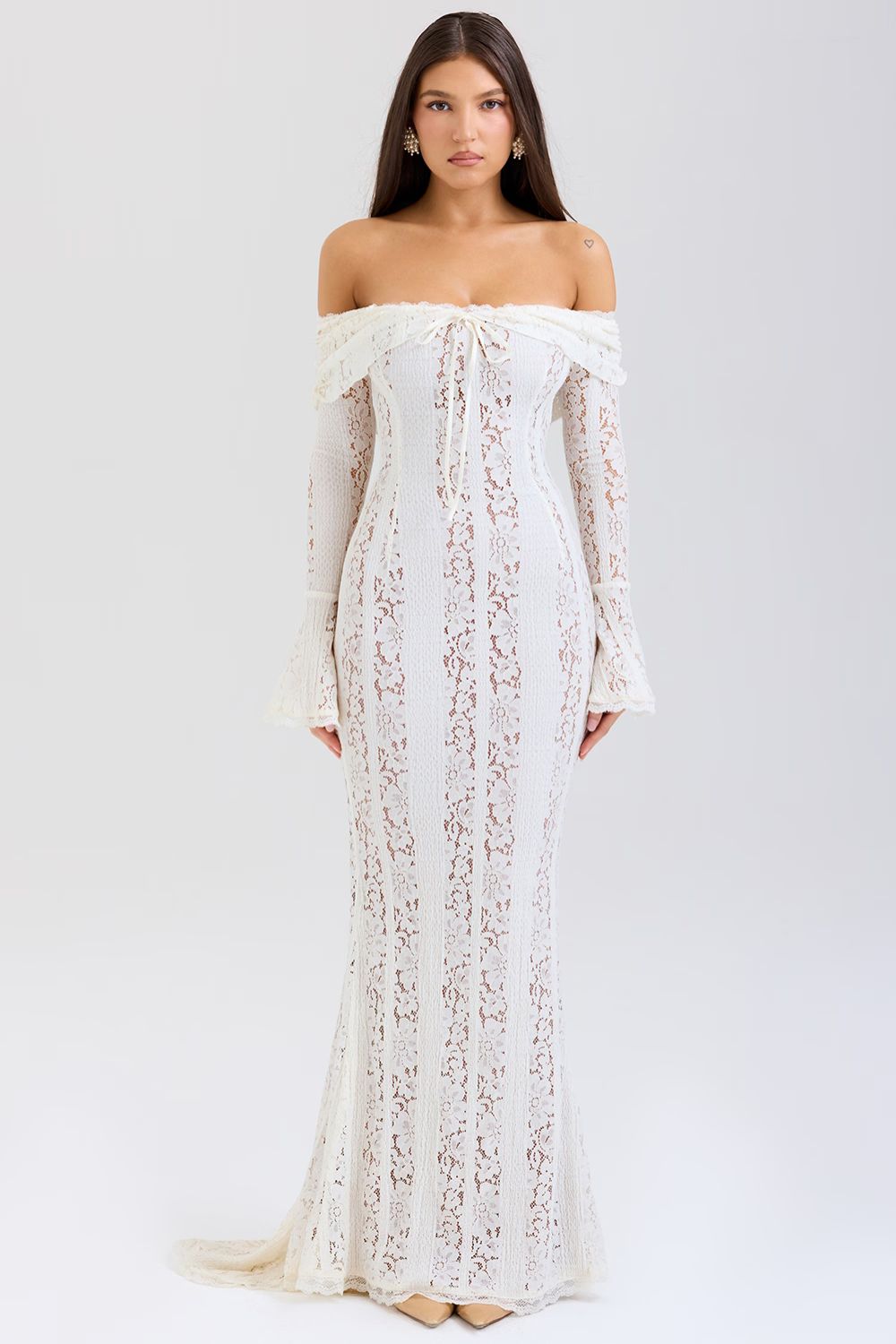 Giselle | Off Shoulder Lace Evening Maxi Dresses For Women
