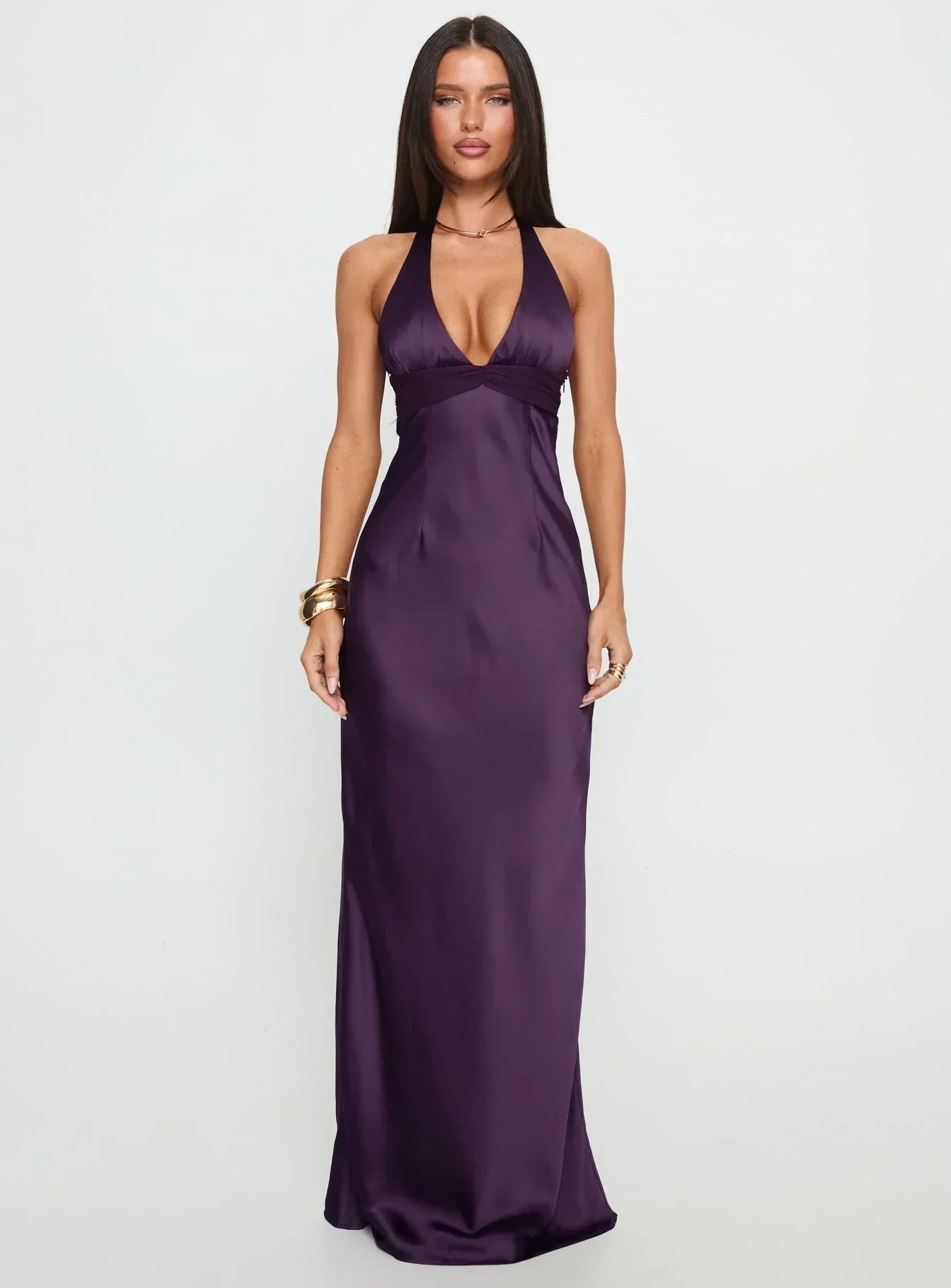 Romilly | Floral Halter Maxi Dress For Wedding Guest Summer