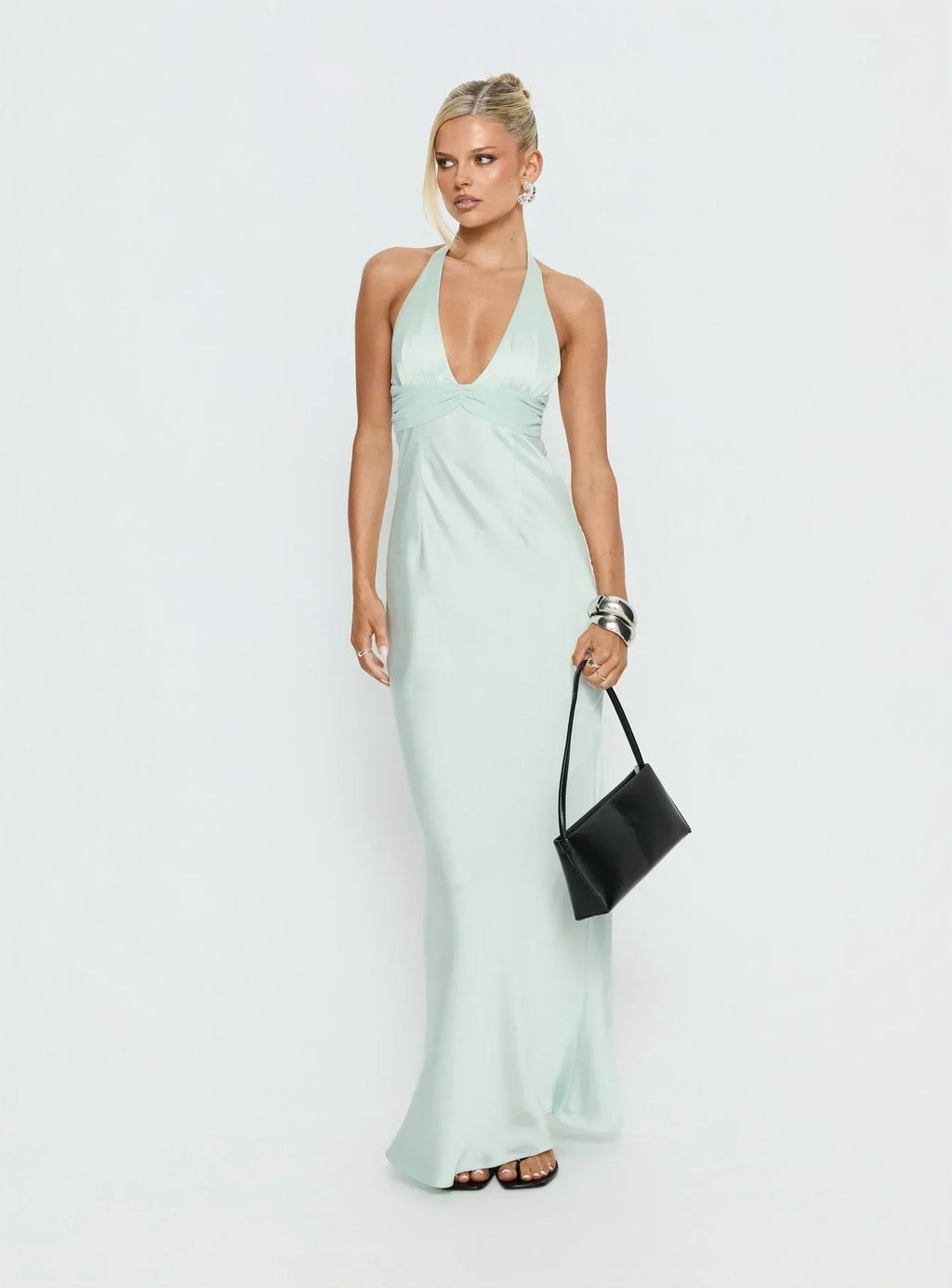 Romilly | Floral Halter Maxi Dress For Wedding Guest Summer