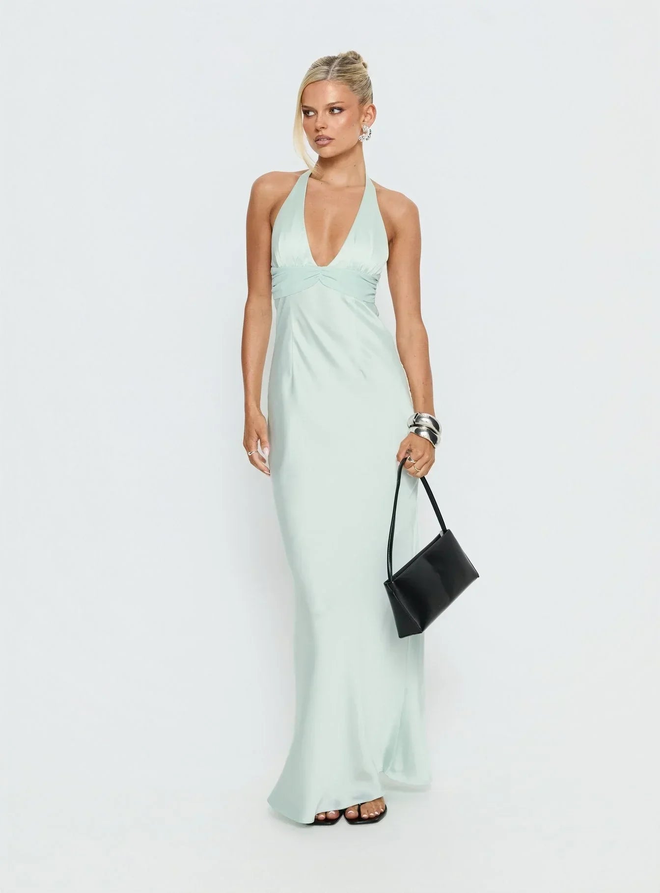 Romilly | Floral Halter Maxi Dress For Wedding Guest Summer