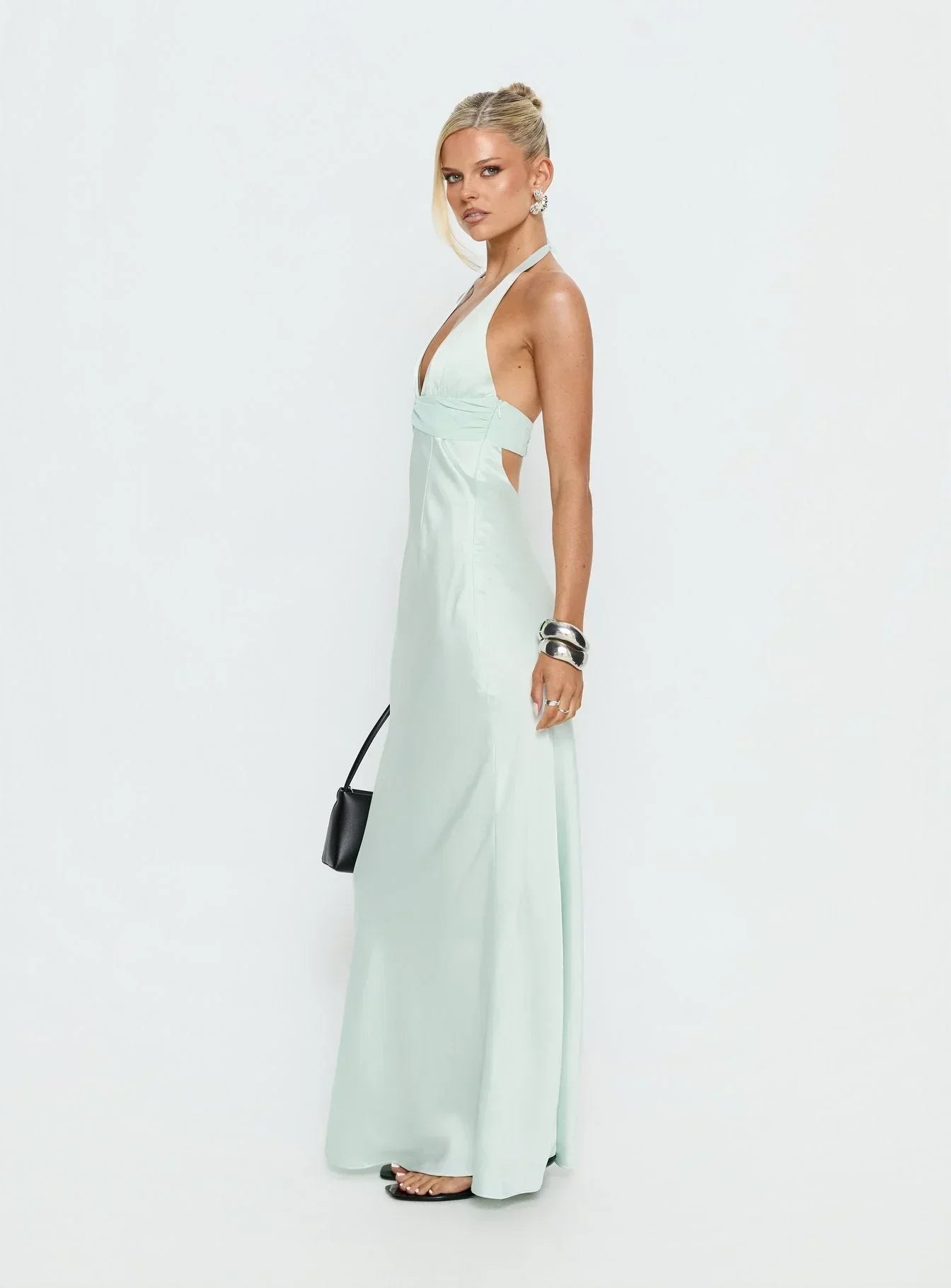Romilly | Floral Halter Maxi Dress For Wedding Guest Summer