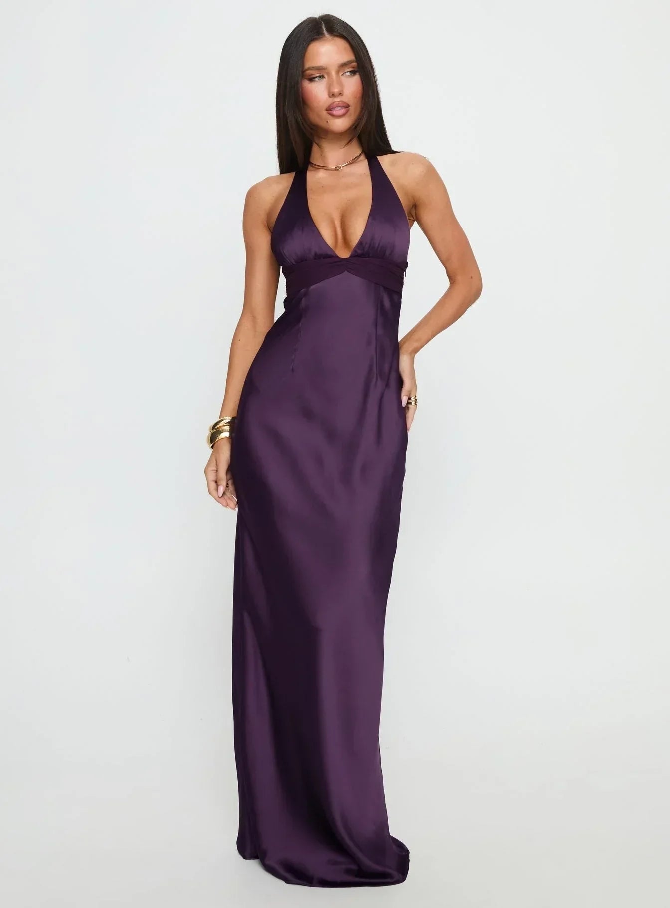 Romilly | Floral Halter Maxi Dress For Wedding Guest Summer