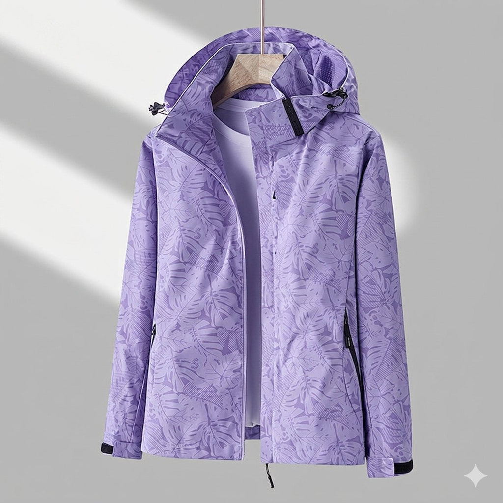 Capucine | Winter Rain Puffer Coat Jacket With Hood — Lila