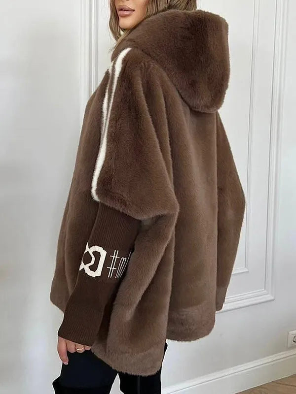 Juliette | Black Winter Fur Hood Plus Size Puffer Coat