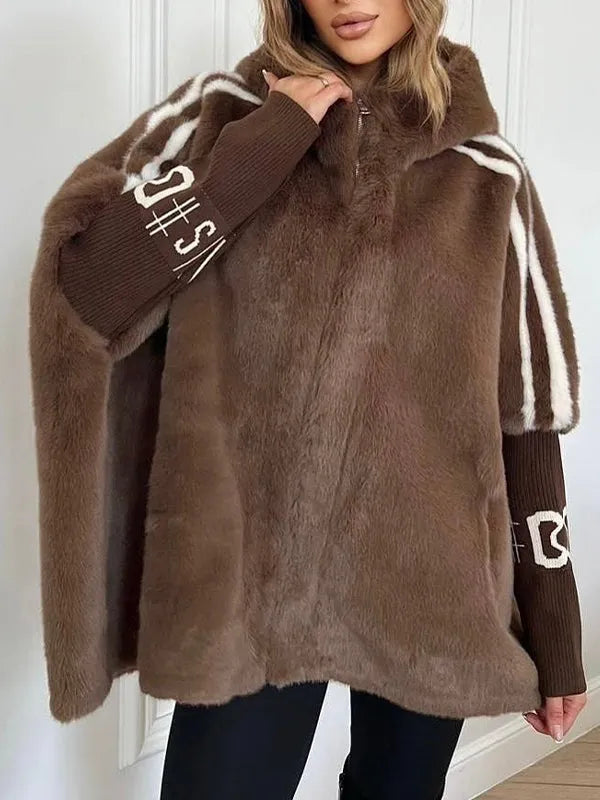 Juliette | Black Winter Fur Hood Plus Size Puffer Coat
