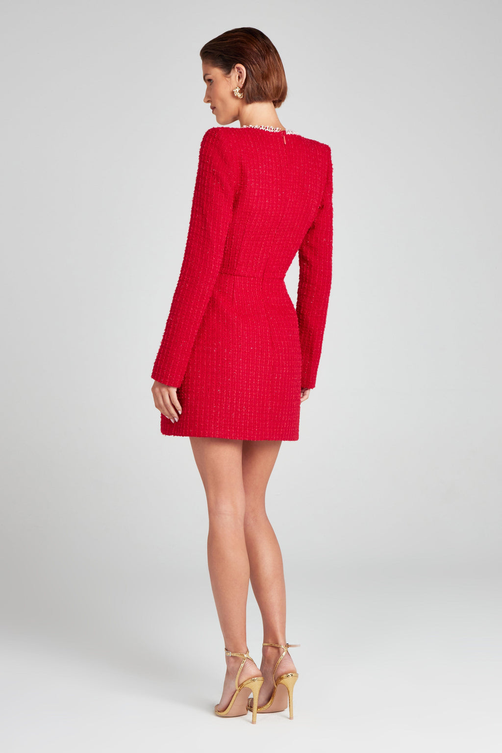 Capucine | Long Sleeve Square Neck Cocktail Mini Dresses