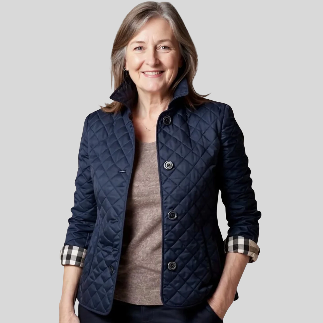 Sylvie | Winter Puffer Coat Quilted Jacket for Women — Blue