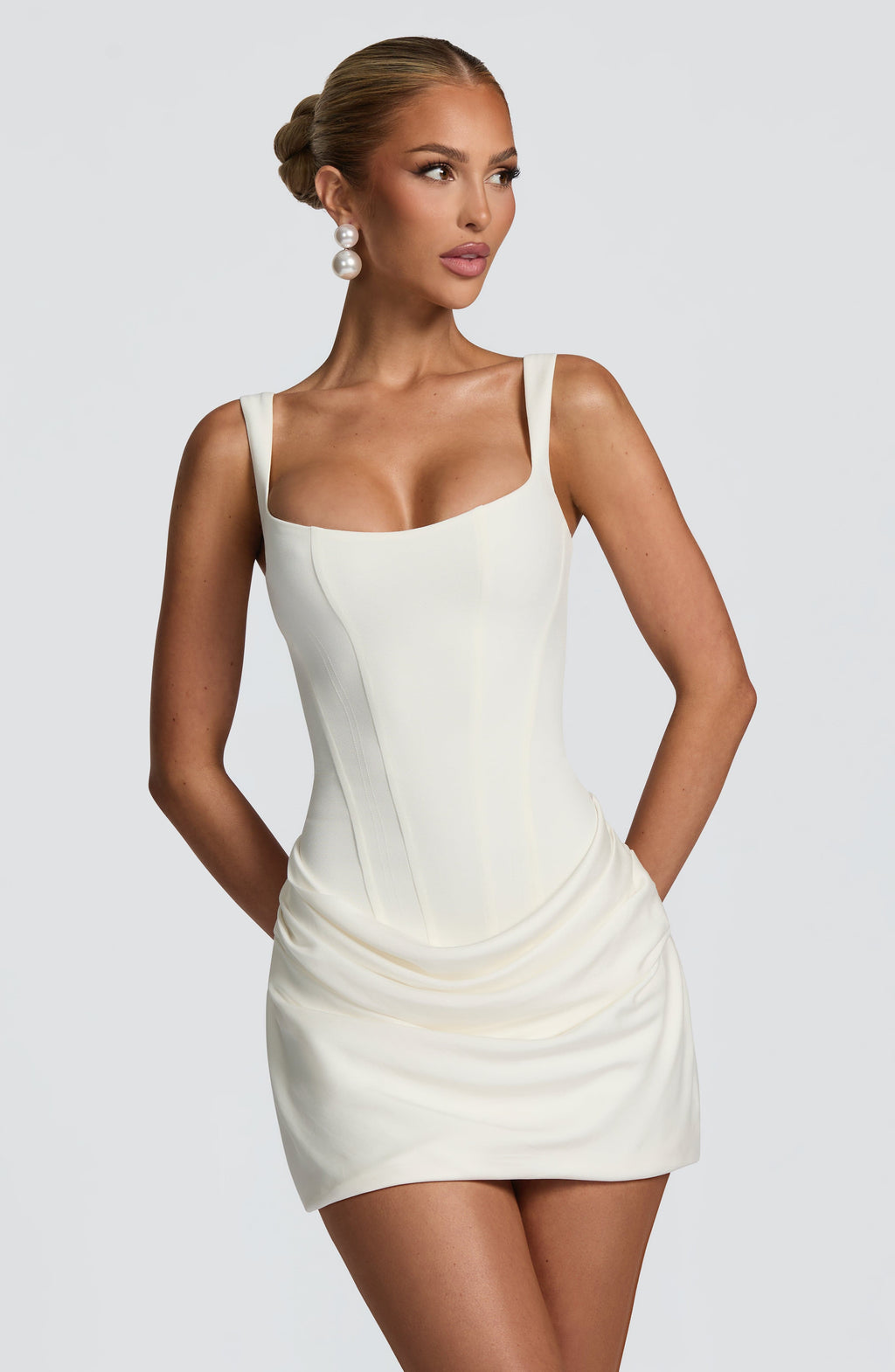 Rosaline | Petite Ruched Satin Cocktail Dresses Mini Party