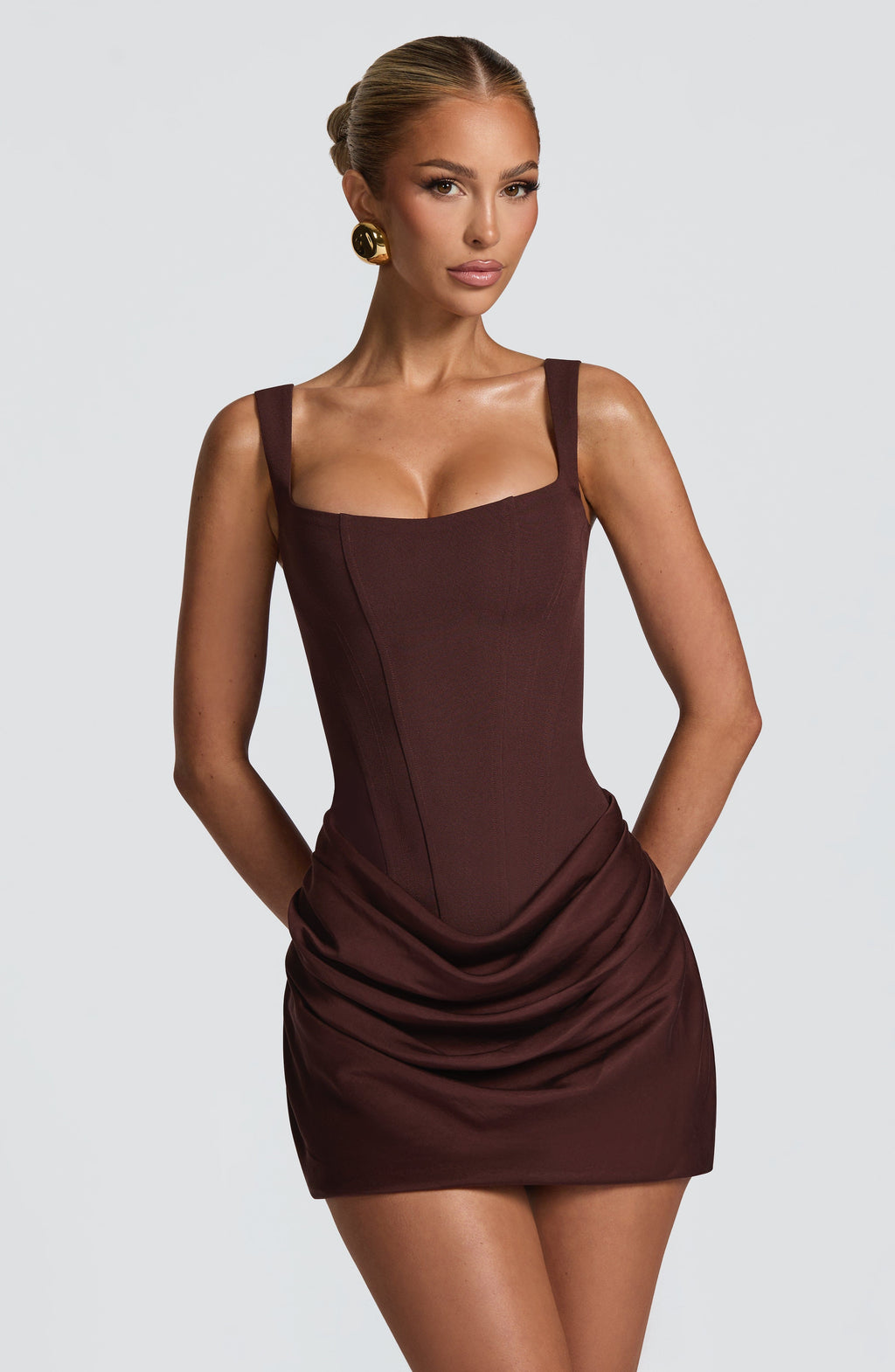 Rosaline | Petite Ruched Satin Cocktail Dresses Mini Party