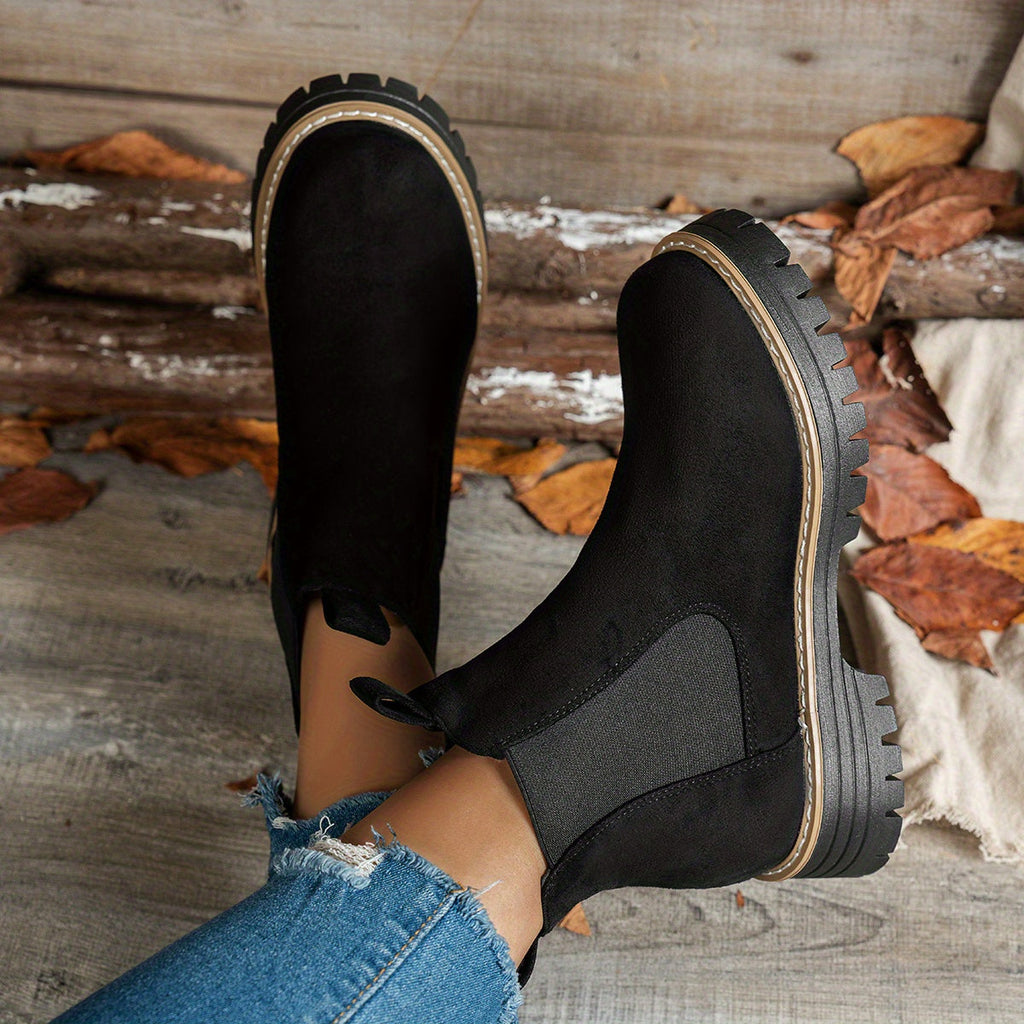 Berenice | Leather Low Heel Chelsea Ankle Boots