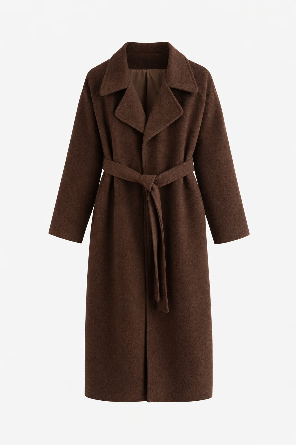 Seraphina | Long Black Double Breasted Longline Puffer Coat — Brown