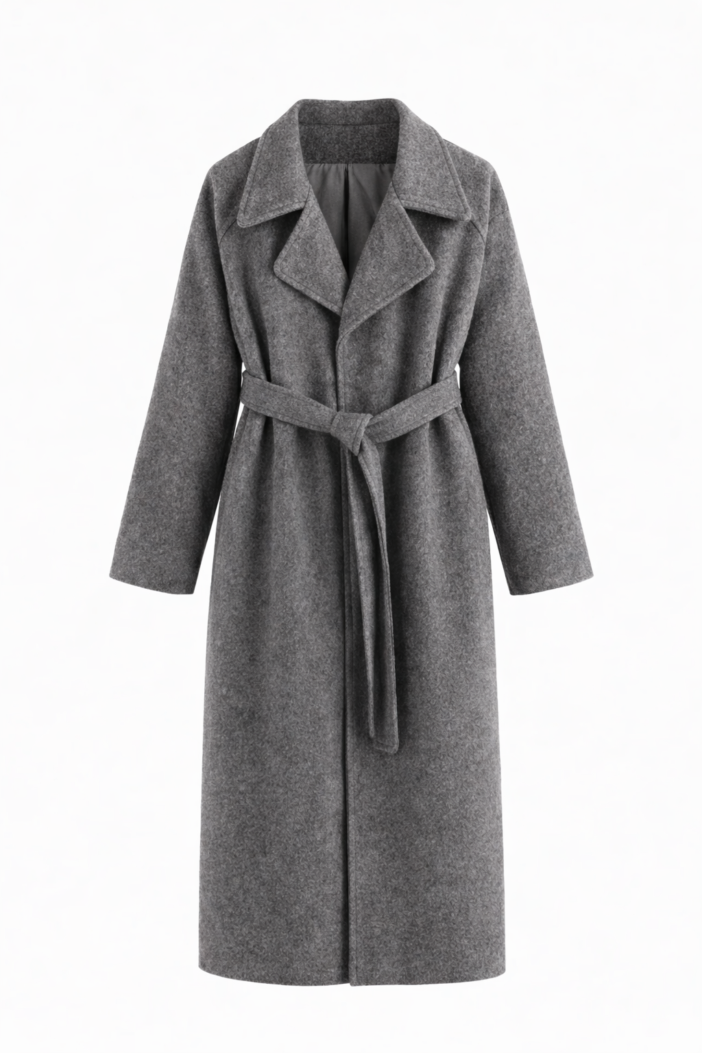 Seraphina | Long Black Double Breasted Longline Puffer Coat — Gray