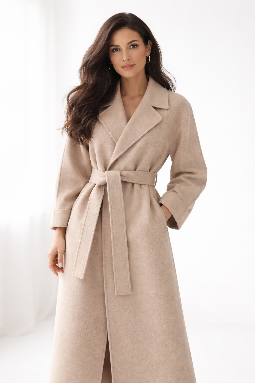 Seraphina | Long Black Double Breasted Longline Puffer Coat