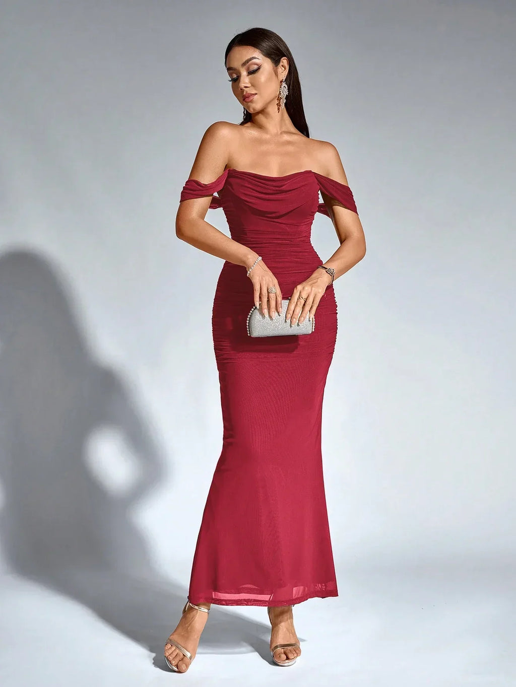 Ursula | Long Sleeve V-Neck Flowy Cocktail Dresses